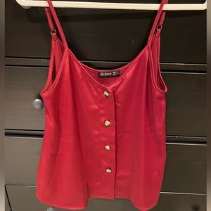 Burgundy Satin Tank | Small